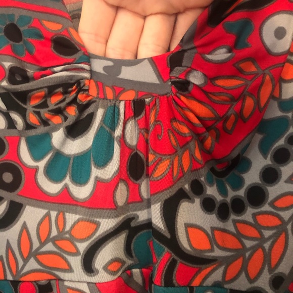 LIKE NEW Tibi 3/4 Sleeve Silk Jersey Dress Multi L - Picture 4 of 6